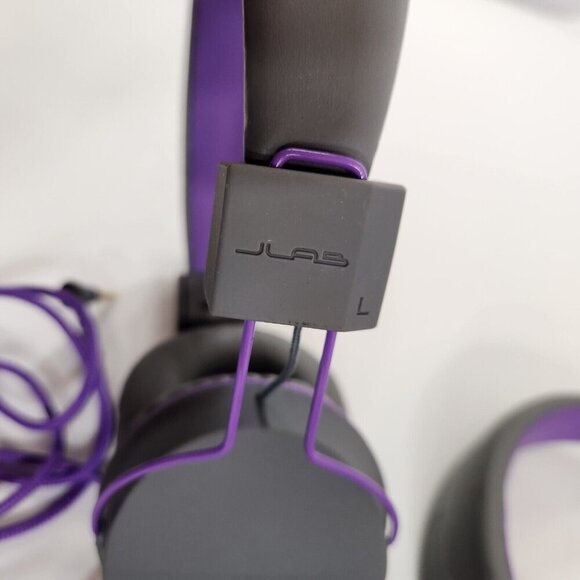 JLab Audio JBuddies Over Ear Headphones Purple Gray Lot of 4 TESTED WORKING - Picture 9 of 11